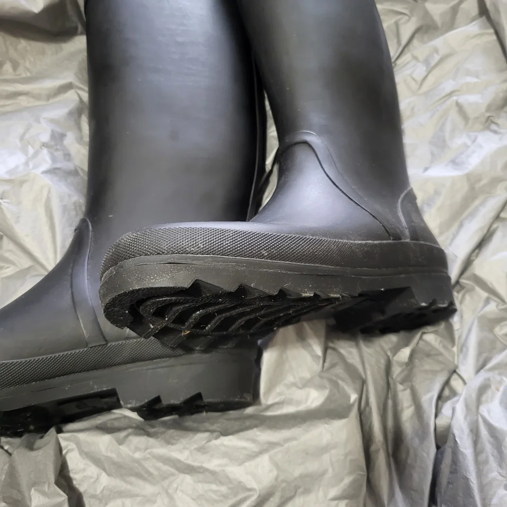 J. Crew Tall Matte Black Rain Boots